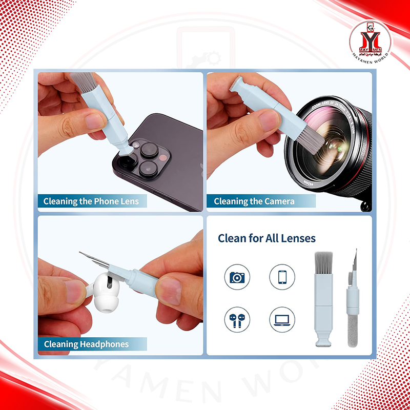 سيت عدة تنظيف كيبور +ايربود متعدد الاستخدامات